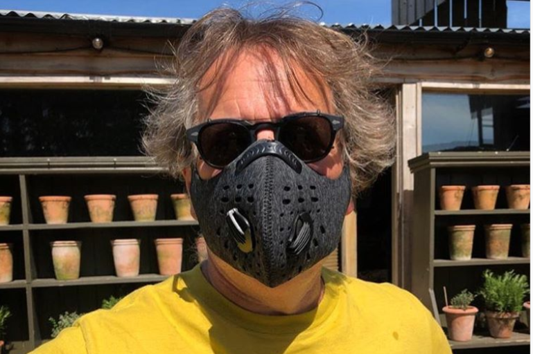 Next phase of existence. Channelling a super villain look. Triple filtered layered industrial chic. Forget Covid .. I’m ready for a limited tear gas attack. #dystopianfuture #greyhairs @markborkowski