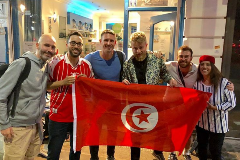 @Watchingwiththeworld London-based friends including PR graduate Adam Burns (second from right) have been watching the World Cup with fans of each nation at different locations in London.