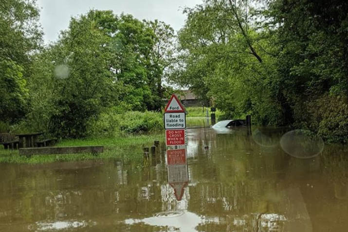When it's not a good idea to drive through a ford. Yep that's a car ? @drewbenvie